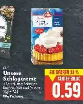 E-Center RUF Unsere Schlagcreme Angebot