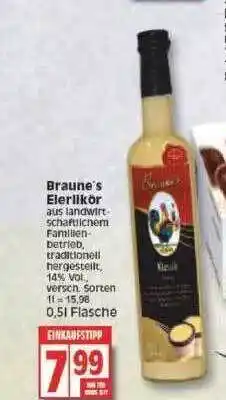 Edeka Braune's Eierlikor Angebot