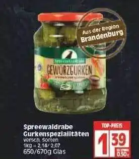 Edeka Spreewaldrabe Gurkenspezialitäten Angebot