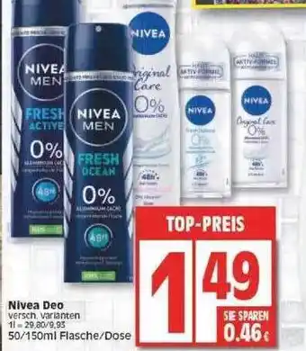 Edeka Nivea Deo Angebot