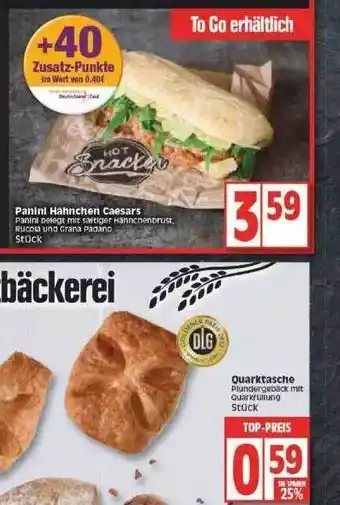 Edeka Quarktasche Oder Panini Hähnchen Caesars Angebot