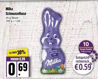 Edeka Milka Schmunzelhase Angebot