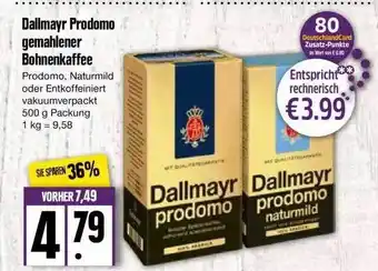 Edeka Dallmayr Prodomo Gemahlener Bohnenkaffee Angebot