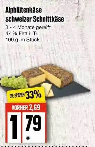 Edeka Alpblütenkäse Schweizer Schnittkäse Angebot