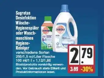 Edeka Sagrotan Desinfektion Wäsche-hygienespüler Oder Waschmaschine Hygiene-reiniger Angebot