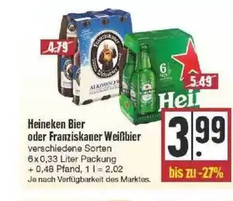 Edeka Heineken Bier Oder Franziskaner Weißbier Angebot