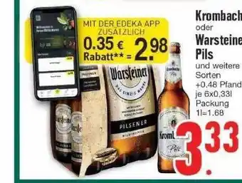 Edeka Krombacher Oder Warsteiner Pils Angebot