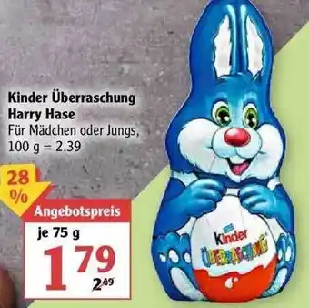 Globus Kinder überraschung Harry Hase Angebot