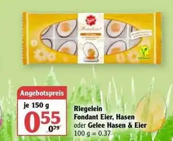 Globus Riegelein Fondant Eier, Hasen Oder Gelee Hasen & Eier Angebot