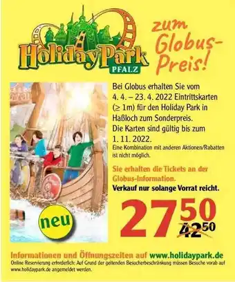 Globus Holiday Park Verkauf Nur Solange Vorrat Reicht Angebot