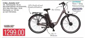 Marktkauf E-bike „genießer E4.0“ Shimano Angebot