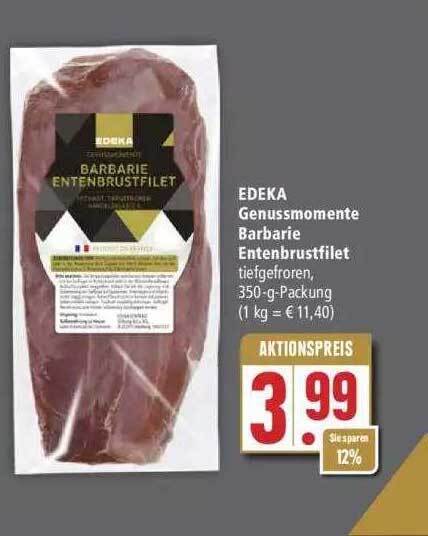 Edeka Genussmomente Barbarie Entenbrustfilet Angebot bei Marktkauf