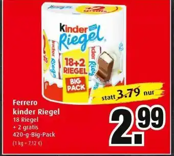 Markant Ferrero Kinder Riegel Angebot