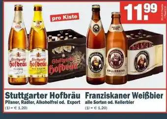 Benz Getränke Stuttgarter Hofbräu Oder Franziskaner Weißbier Angebot