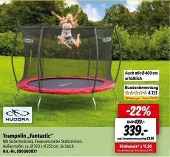 Lidl Hudora Trampolin Fantastic Angebot