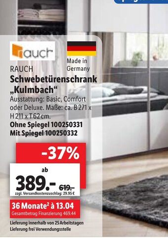 Lidl Rauch Schwebetürenschrank ,,Kulmbacj" Angebot