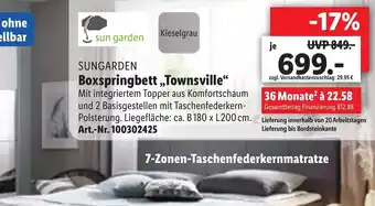 Lidl Sungarden Boxspringbett ,,Townsville" Angebot