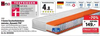 Lidl HN8 7 Zonen Taschenfederkernmatratze ,,Dynamic TFK" Angebot