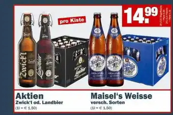 Fränky Getränke Aktien Zwick'l Oder Landbier Oder Maisel's Weisse Angebot