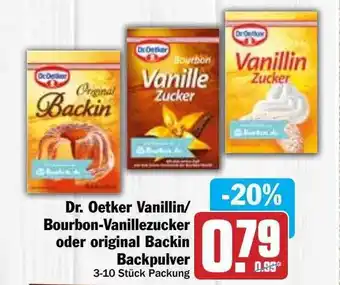 Hit Dr. Oetker Vanillin Oder Bourbon-vanillezucker Oder Original Backin Backpulver Angebot