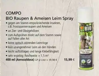 Kiebitzmarkt Compo Bio Raupen & Ameizen Leim Spray Angebot