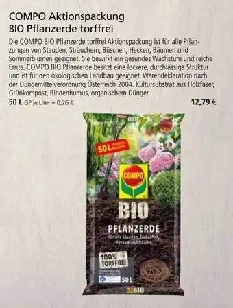 Kiebitzmarkt Compo Aktionspackung Bio Pflanzerde Torffrei Angebot