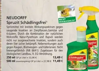 Kiebitzmarkt Neudorff Spruzit Schädlingsfrei Angebot