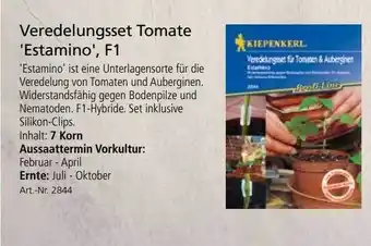 Kiebitzmarkt Kiepenkerl Veredelungsset Tomate Estamino F1 Angebot