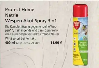 Kiebitzmarkt Protect Home Natria Wespen Akut Spray 3in1 Angebot