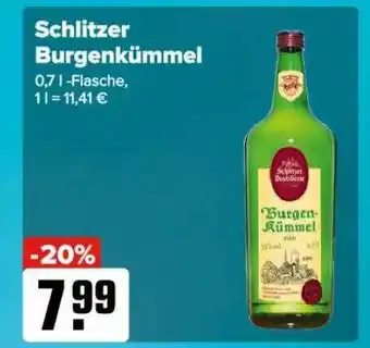 Logo Getränkemarkt Schlitzer Burgenkümmel Angebot