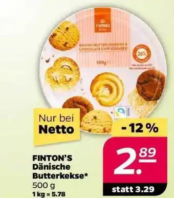 NETTO Finton's Dänische Butterkekse Angebot