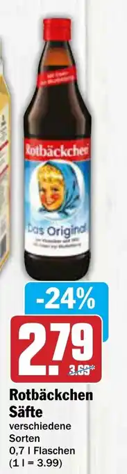 AEZ Rotbäckchen Säfte 0,7L Flasche Angebot