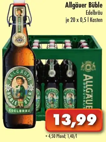 Lösch Depot Allgäuer Büble Edelbräu 20x0,5L Kasten Angebot