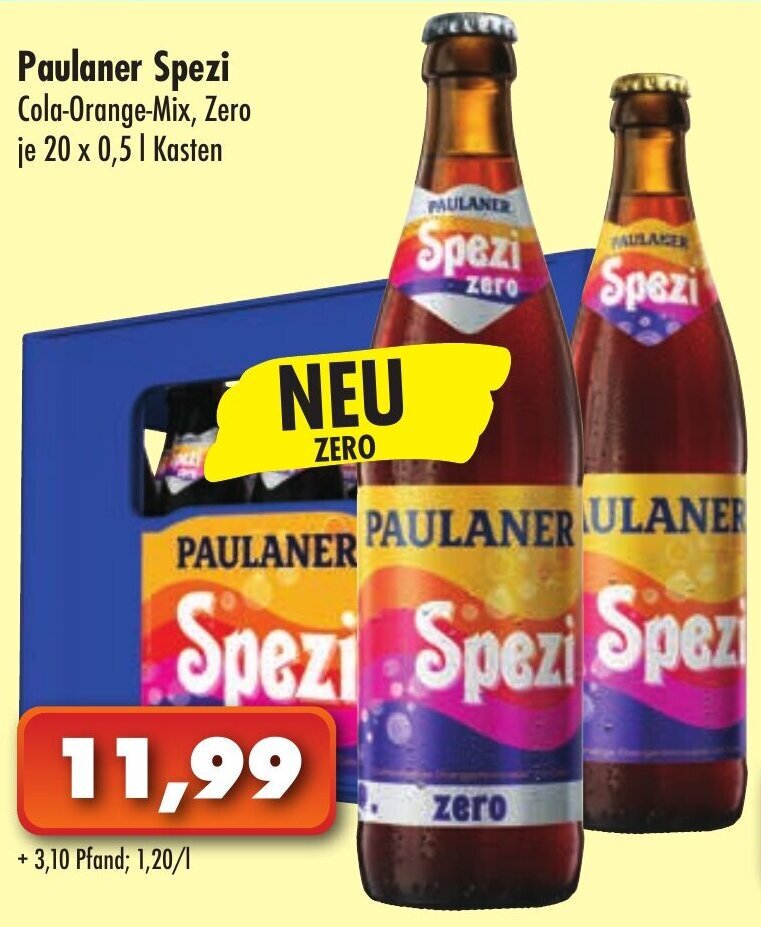 Paulaner Spezi 20x0,5L Kasten Angebot bei Lösch Depot