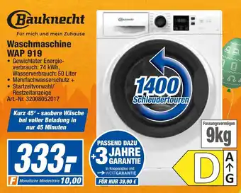 expert Techno Land Bauknecht Waschmaschine WAP 919 Angebot