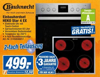 expert Techno Land Bauknecht Einbauherdset Heko Star 4 EX Angebot