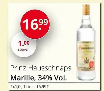 Sagasser Prinz Hausschnaps Marille Angebot