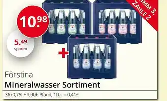 Sagasser Förstina Minerlwasser Sortiment Angebot