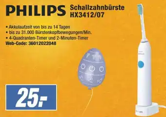 Expert Philips Schallzahnbürste HX3412/07 Angebot