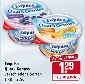 REWE Kaufpark Exquisa Quark Genuss 1 kg Angebot