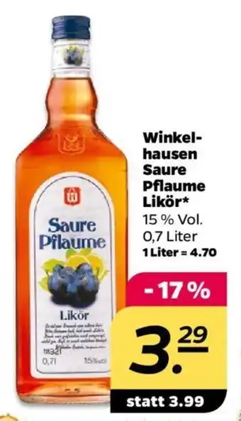 NETTO Winkelhausen Saure Pflaume Likor 700ml Angebot