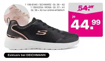 Deichmann Skechers Schwarz Gr. 36-42 oder Rosa Gr. 37-41 Angebot