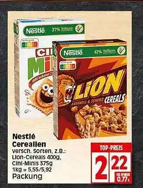 Elli Markt Nestlé Cerealien Angebot