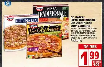 Elli Markt Dr Oetker Pizza Tradizionale, Die Ofenfrische Oder Culinaria Angebot