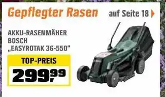 OBI Akku-rasenmäher Bosch „easyrotak 36-550“ Angebot