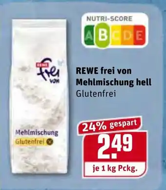 REWE Kaufpark Rewe frei von Mehlmischung hell 1 kg Angebot