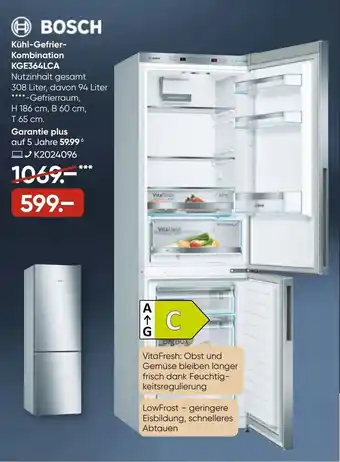 Galeria Bosch Kühl Gefrier Kombination KGE364LCA Angebot