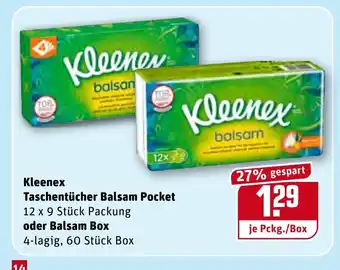 REWE Kaufpark Kleenex Taschentücher Balsam Pocket Angebot