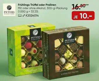 Galeria Peters Frühlings Trüffel oder Pralinen 300g Packung Angebot