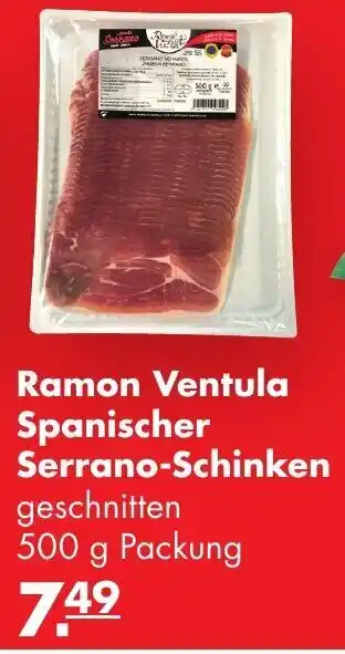 Handelshof Ramon Ventula Spanischer Serrano Schinken 500g Packung Angebot